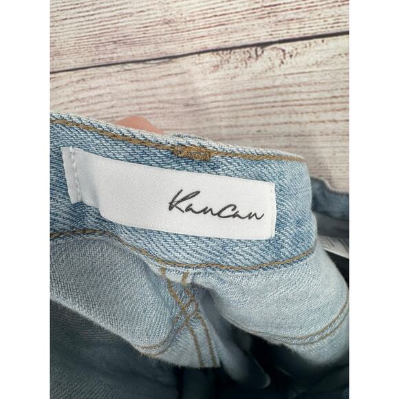 Kancan Delta Mid Rise Boyfriend Jeans Junior 13 Blue Light Wash Denim Distressed - Picture 7 of 11